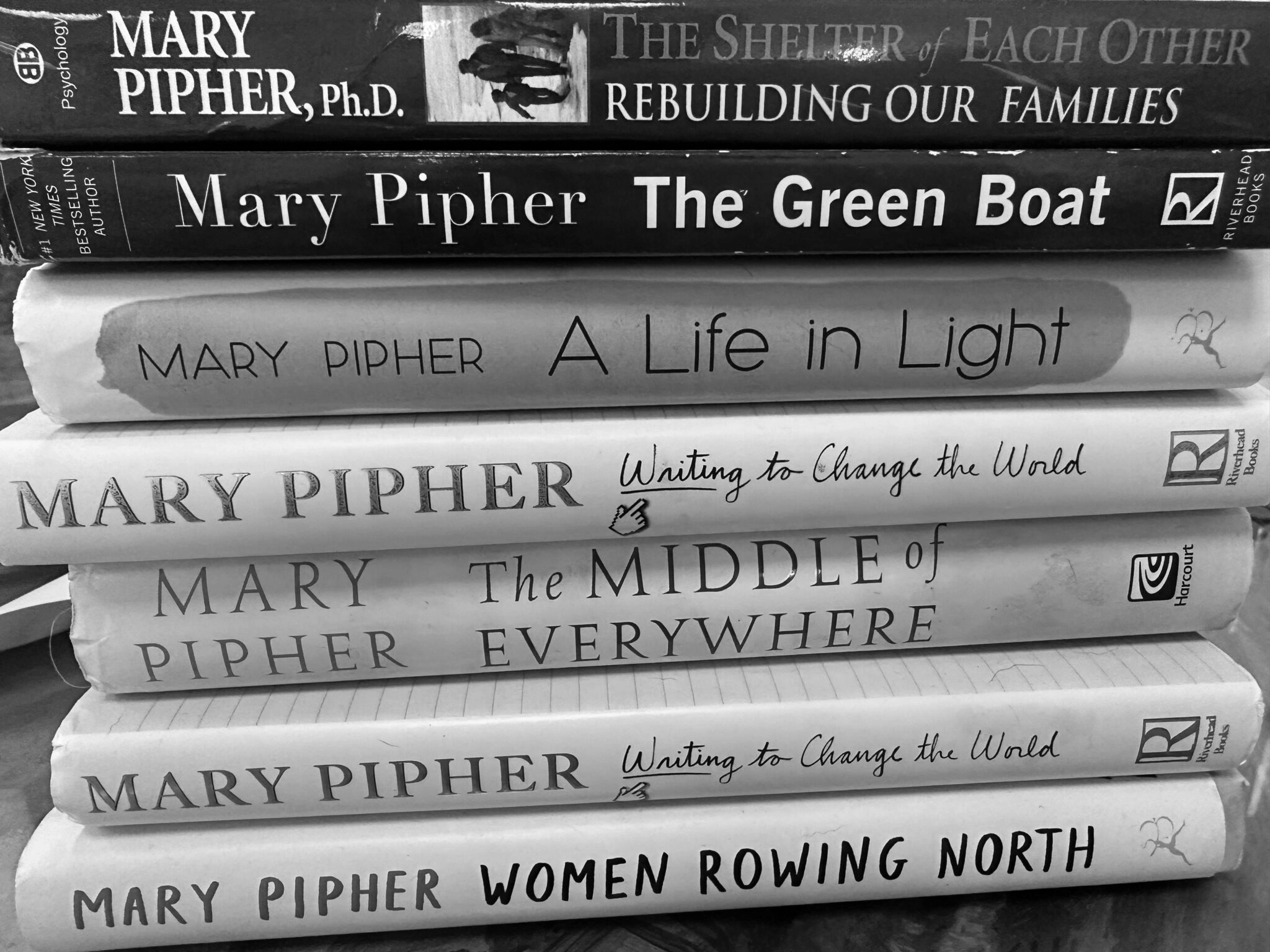 A stack of books by Mary Pipher